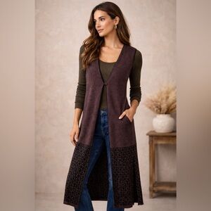 I.K.C. Country Wear Vintage Y2K Knit Duster Vest M